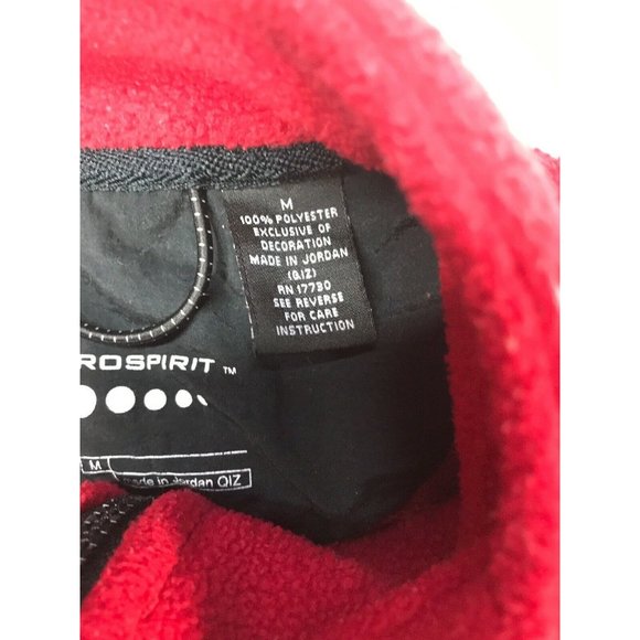 Prospirit Men's medium M Sweatshirt pullover red henley zipper pockets fleece - Picture 8 of 12